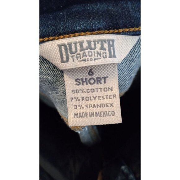 Duluth Trading dark high rise Short Denim Jeans - Picture 3 of 7